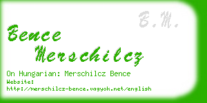 bence merschilcz business card